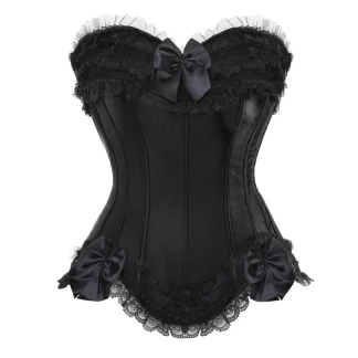 Lace Trim Strapless Bustier Tops